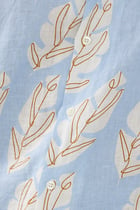 Roberto Linen Leaf Print Shirt